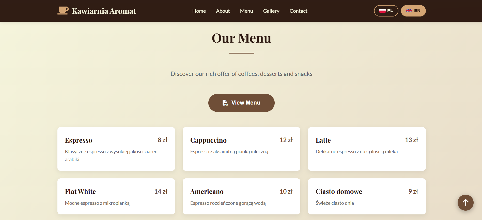 Cafe Website